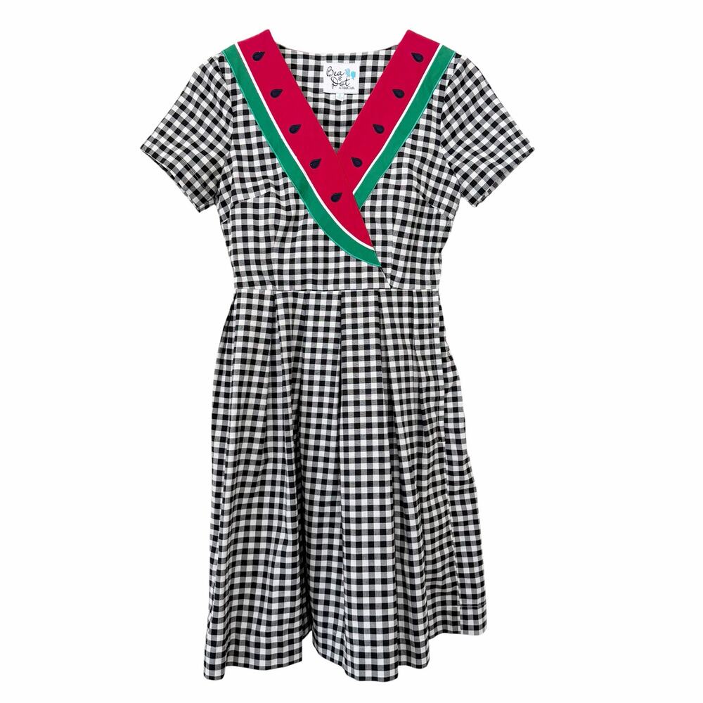 Bea & Dot Modcloth Watermelon Gingham Dress Sz S